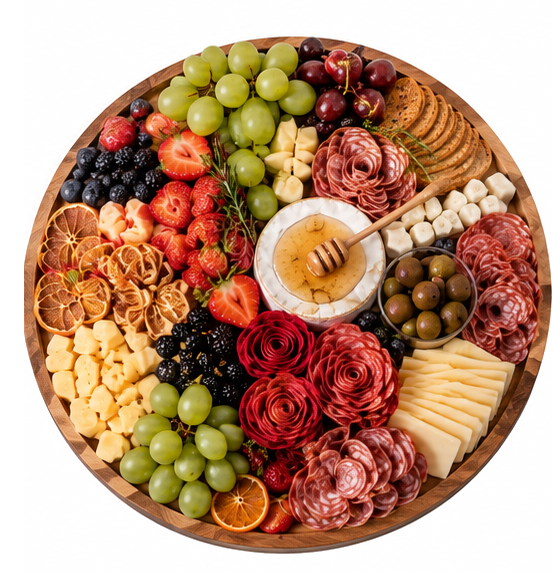 Large round charcuterie platter